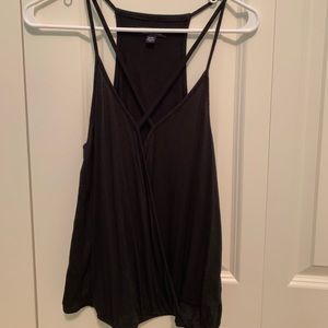 Black strappy tank top